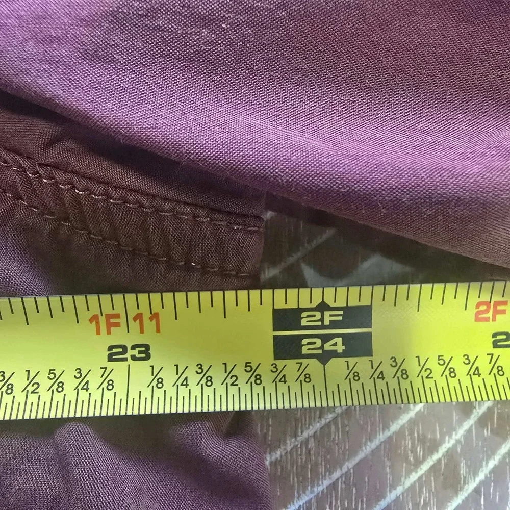 5.11 Tactical Mens Large Maroon Pineapple Print Short Sleeve Button Up Shirt - Picture 7 of 7